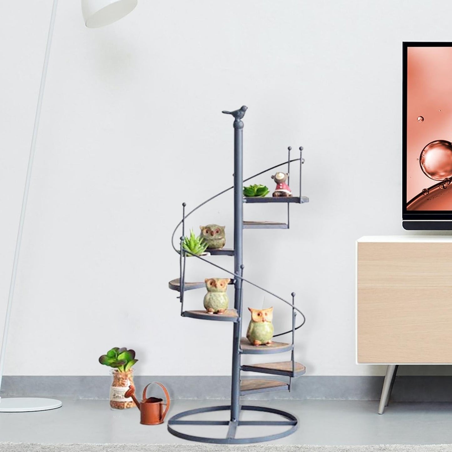 Carvallo – Växtställ Trappformad Blomkruka Hållare för Altanhus