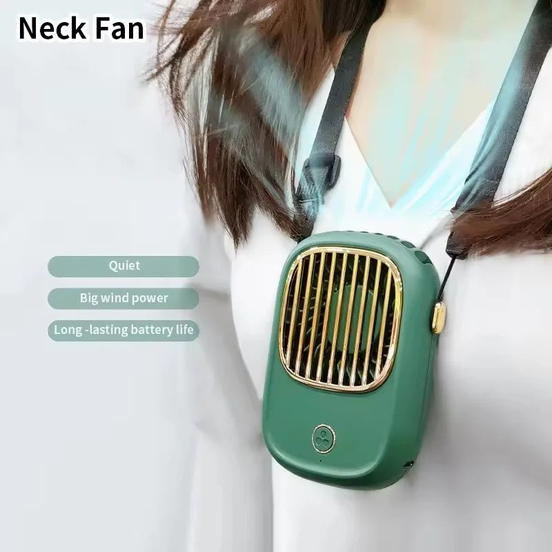 Carvallo Bärbar Nackfläkt | Uppladdningsbar & Multifunktionell | För Utomhus, Resor & Hemma