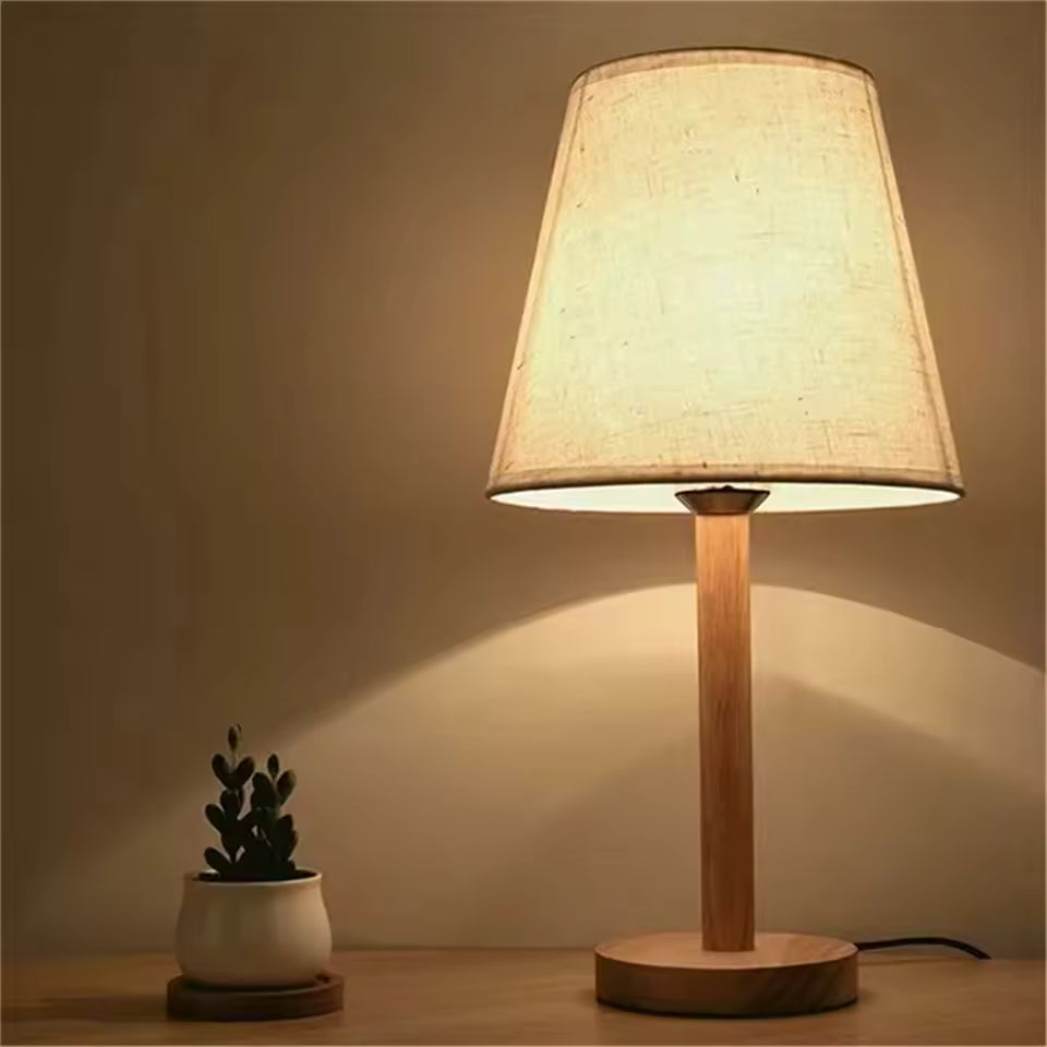 Royallure Trä Bordslampa Bas med E27 Fäste &amp; På/Av Switch för Hemljus