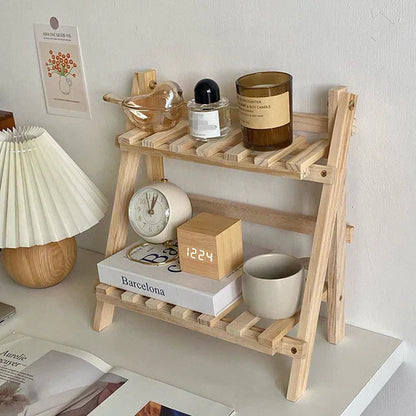 ShelfEase - Minimalist shelf rack in two levels with open frame for stylish organization