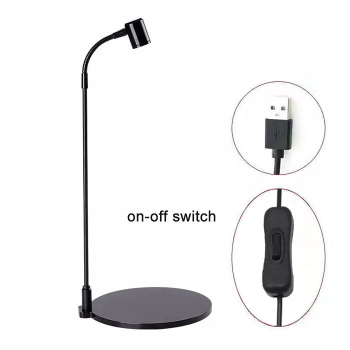 Carvallo USB växtlampa med stativ | Höjdjusterbar & Flexarm | 3W LED | Kallvitt ljus (6000K) | För inomhusväxter