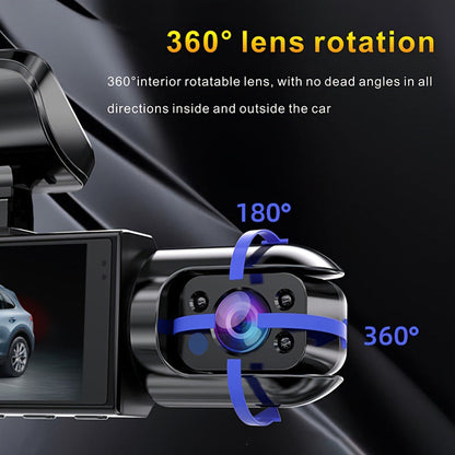 1080P WiFi Dubbelkamera Dash Cam – Främre &amp; Inuti Bilkamera med IR Nattvision &amp; Loopinspelning