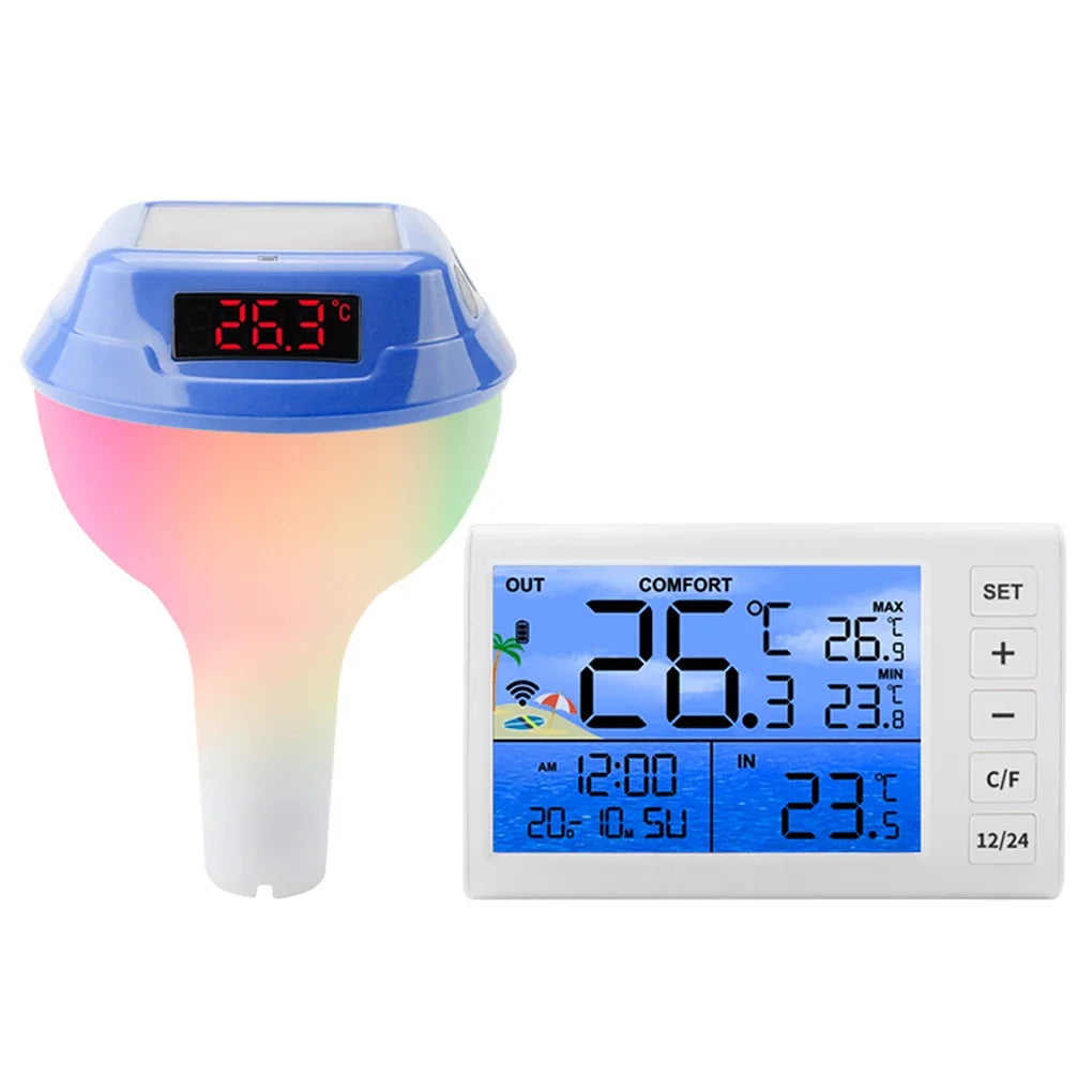 Carvallo SolarTemp Intelligent solpooltermometer med LED-display & 100 m radio