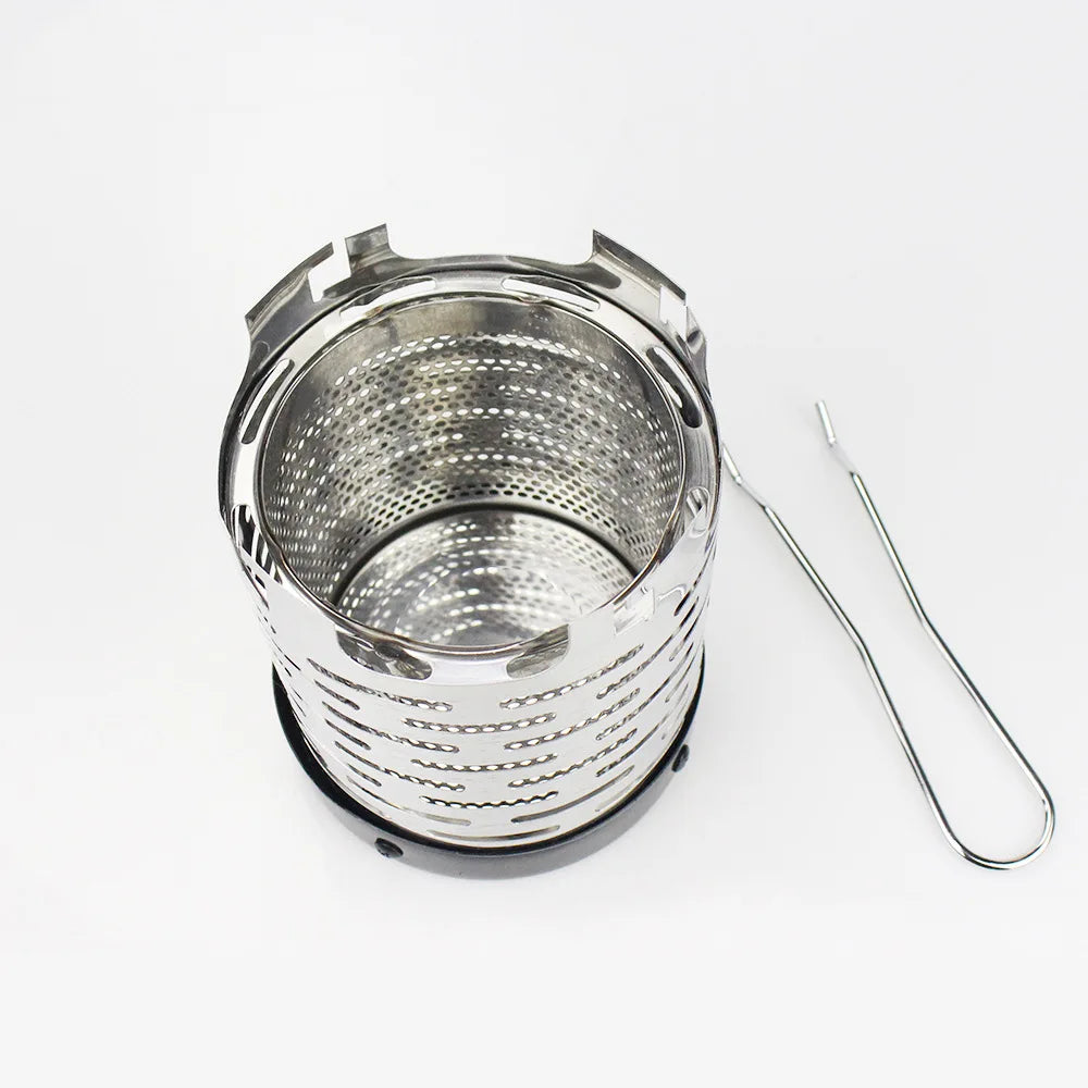 Carvallo Bärbar Mini-Gassvärmare för camping | Robust värmeskydd av rostfritt stål | Utomhussvärmarhuvud för gasolkök 14 × 12 cm