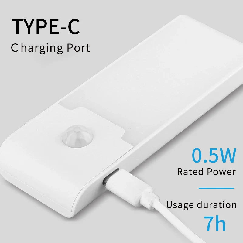Carvallo Sensorlampa | Laddningsbar LED-nattlampa med rörelsesensor | Varmvit/Kallvit | USB-C