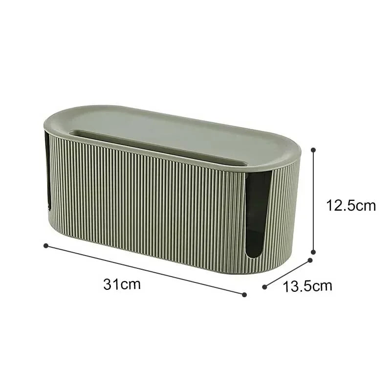 Carvallo kabelhanteringslåda 31×13,5×12,5 cm | Med lock & ventilation | För vägguttag, Wi-Fi-router & laddkablar