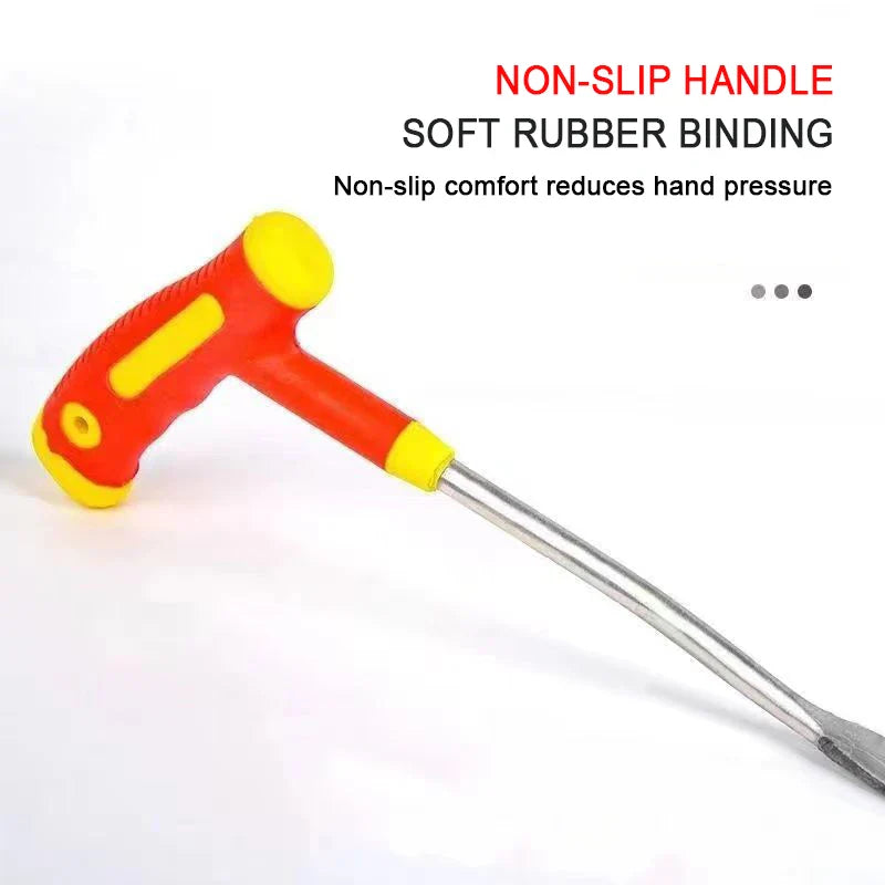 Carvallo HERBINOX | 3-tandig rostfritt stål spade | För vitlök, ogräs och vilda örter