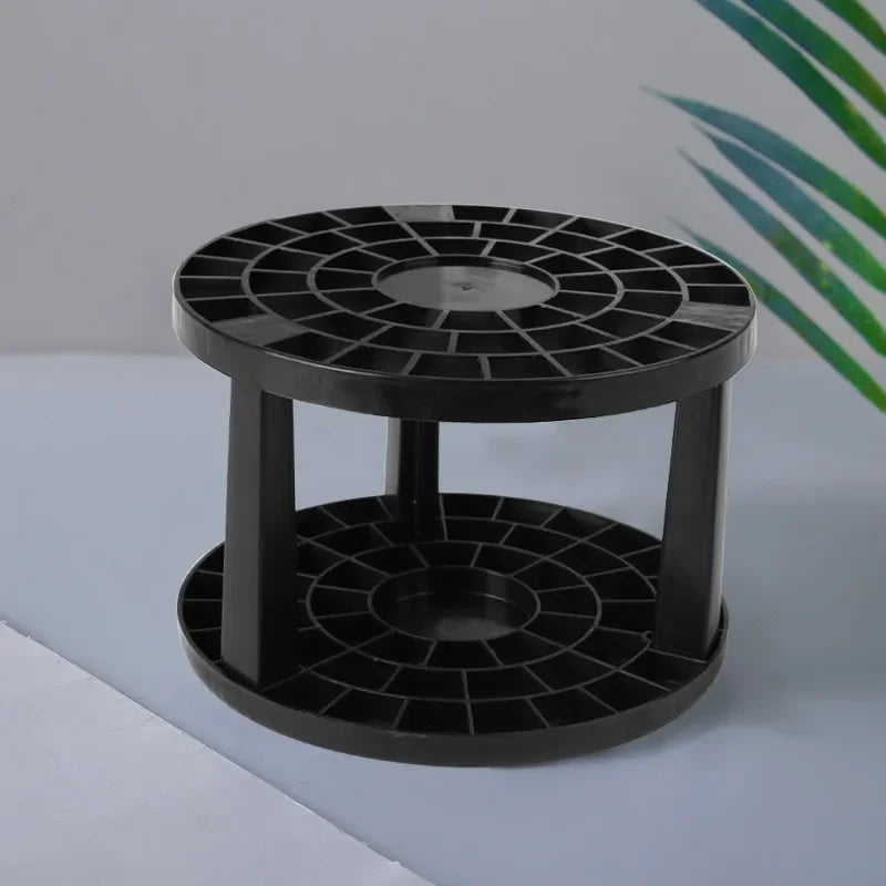 Carvallo Make-up Penselhållare | 360° roterande organizer | För penslar, läppstift & kosmetik | Vit | 10 × 10 × 14 cm