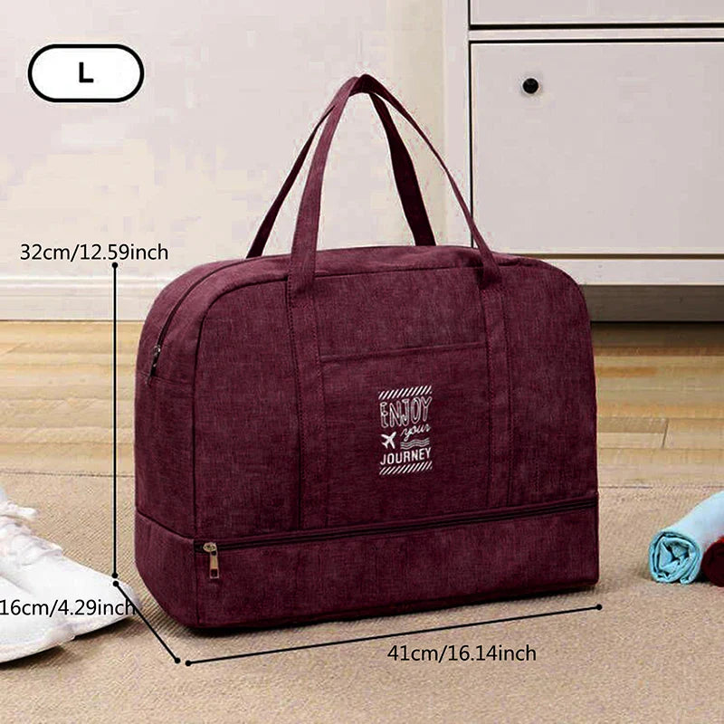 Carvallo Fällbar Resväska för Damer | Stor Helgväska i Oxford-tyg | Kabinväska för Resor, Vardag & Sport