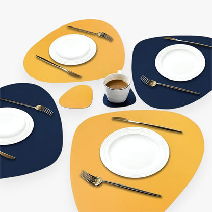 Bordunderlägg Vändbar Syntetisk Läder Matgrupp