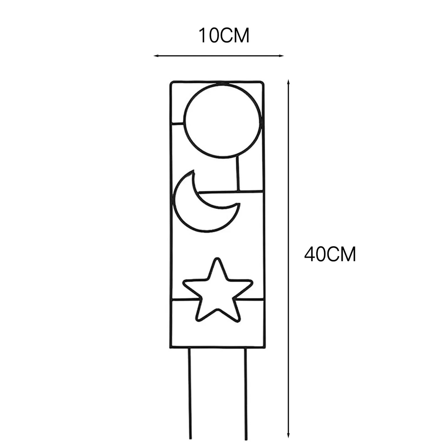 Carvallo Deco | Rankhjälp av metall för krukväxter | 10 × 40 cm | Stabil & dekorativ | För inomhus & utomhus