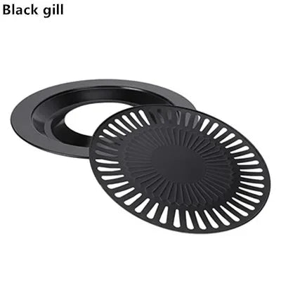 Carvallo Grill Rökfri Grillpanna | Non-stick & Rostfritt stål | För Gas-, El- & Keramikspisar | Ø 30 cm