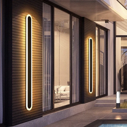 Utomhus LED Vägglampa Modern Svart Design