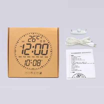 WiFiTid - LED Väggklocka Med Kalender och Dubbel Alarmfunktion