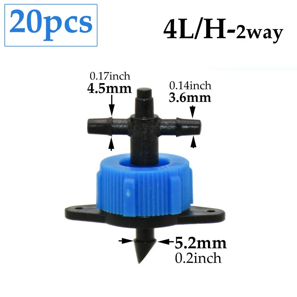 Carvallo Cross Connector | 2-Way Arrow Connection | For 3 mm & 5 mm Hoses | Drip Irrigation Systems