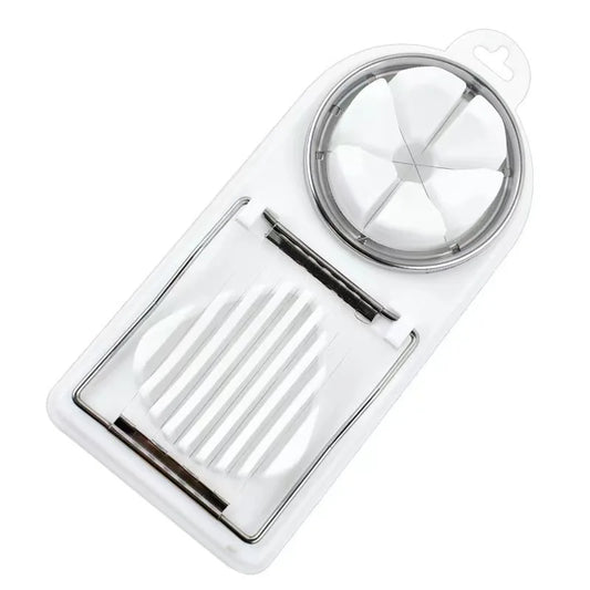 Carvallo DuoSlice | 2-i-1 skärfunktion | rostfritt ståltråd & halkfri bas | För ägg & frukt