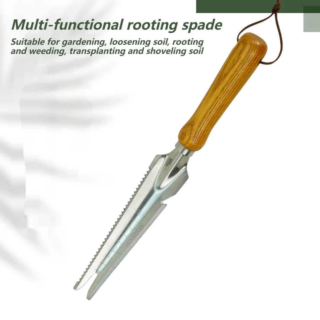 Carvallo Handspade | Rostfritt stål & bokträ | Ogräsrensning, plantering & omplantering