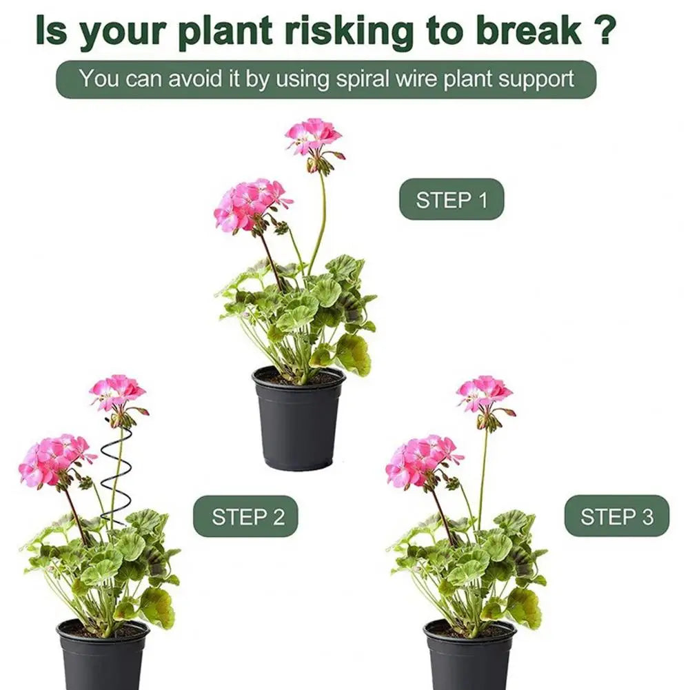 Carvallo Rankstänger Tomater Spiralstänger 10-pack | 40 cm längd | Väderbeständiga & Stabil | För klättrande växter & grönsaker