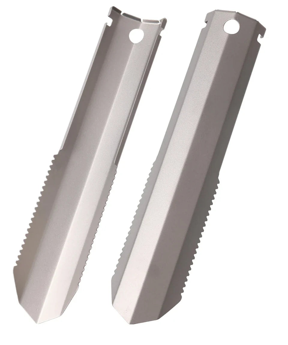 Carvallo EdgeLite Titan-handspade med vågslip & clips | Ultralätt & rostfri | För camping, trädgård & utomhus