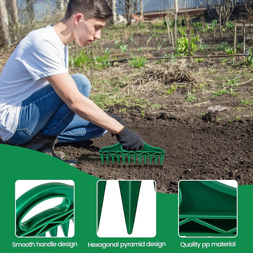 Carvallo Såhjälpare Set 4/7-delar | Växthjälp med 12-håls såmall | Vattentålig & Stabil | Trädgårdsverktyg för precis sådd