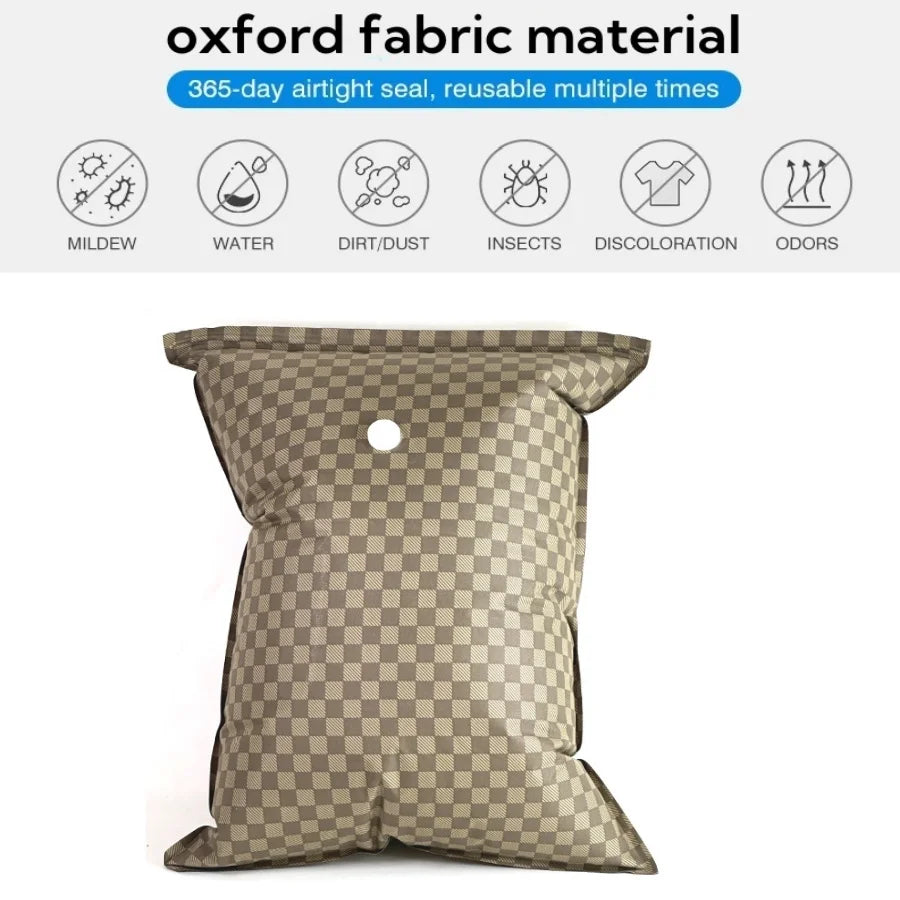 Carvallo förvaringspåse Vacuro | Platsbesparande kompression | Återanvändbar & rivbeständig | För kläder & sänglinne