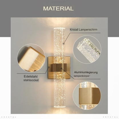 Modern LED bad vägglampa – Elegant design med bubbelglas och IP44-skydd