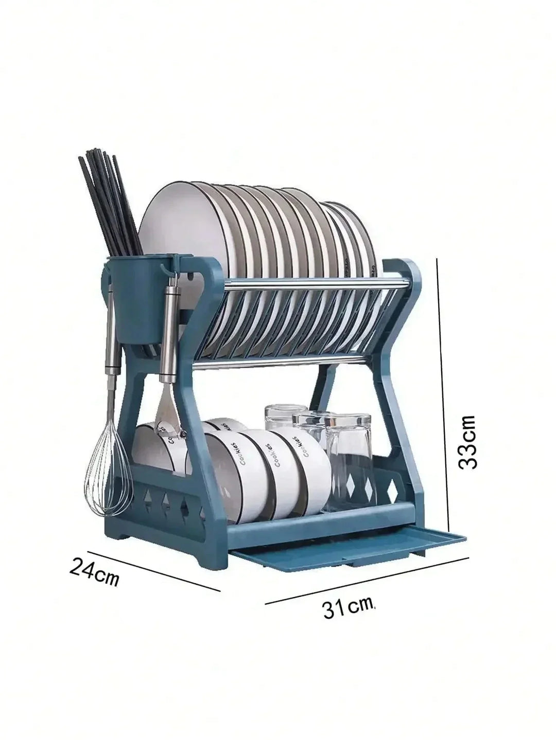 RackMaster - Fällbart diskställ för organiserad och platsbesparande köksförvaring
