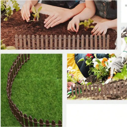 Carvallo Miniature Wooden Fence for Fairy Garden &amp; Decor | 1 Piece | For Flower Pots, Mini Landscapes &amp; Room Decor | Natural Decor for Home &amp; Garden