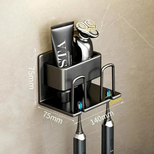 Carvallo - Multifunktionell väggmonterad tandborsthållare med förvaring