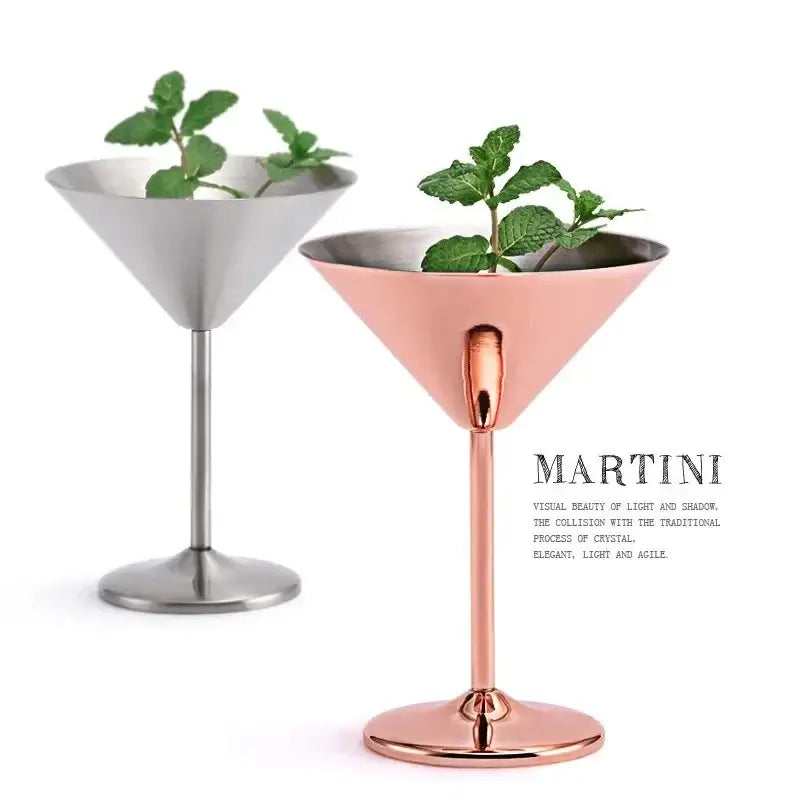 Royallure Isolerad 304 Rostfritt Stål Martini Glas – Roséguld, Personliggjord, Karaoke-Bar Redo