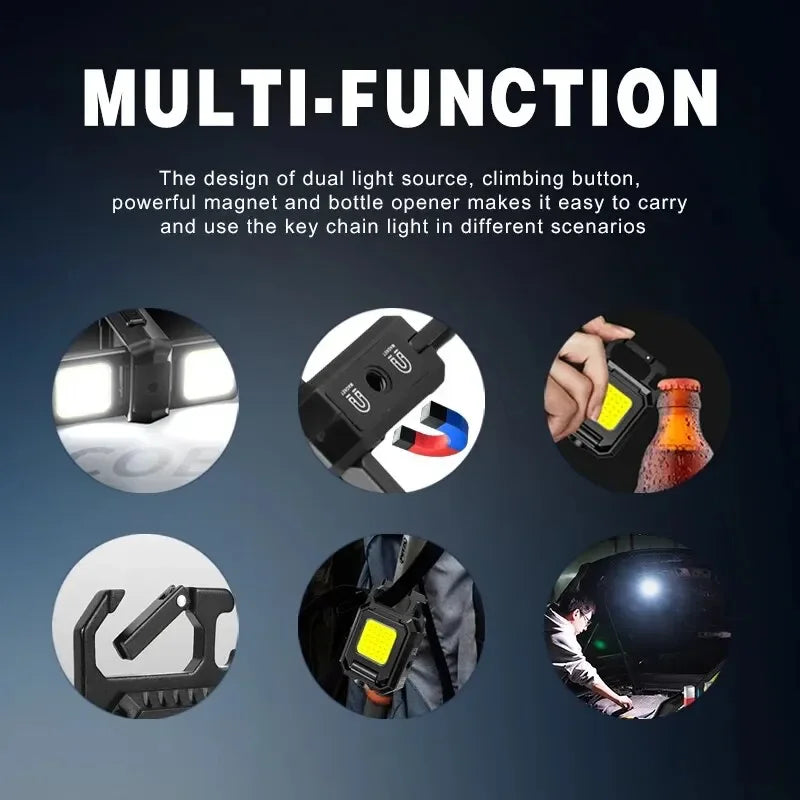 Carvallo | Nyckelring-Arbetsljus | 800 Lumen | 5 Läge | Magnetisk & Uppladdningsbar