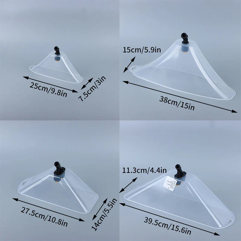 Carvallo Vindskydds-dys | Vindbeständig spruthuvudskåpa för trädgårdssprutor | Fläkdys för riktad bevattning