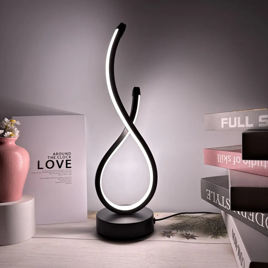 Kreativ LED Bordslampa för Sovrum – Stilig Nattlampa och Dekorativ Sänglampa med Mjuk Glöd