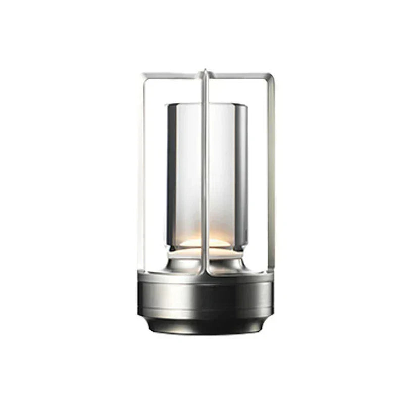 CrystalGlow - Trådlös Uppladdningsbar Kristall Bordslampa - LED Stämningsbelysning för Vardagsrum &amp; Balkong