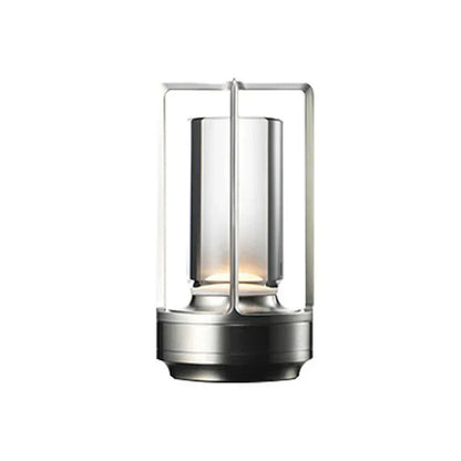 CrystalGlow - Trådlös Uppladdningsbar Kristall Bordslampa - LED Stämningsbelysning för Vardagsrum &amp; Balkong