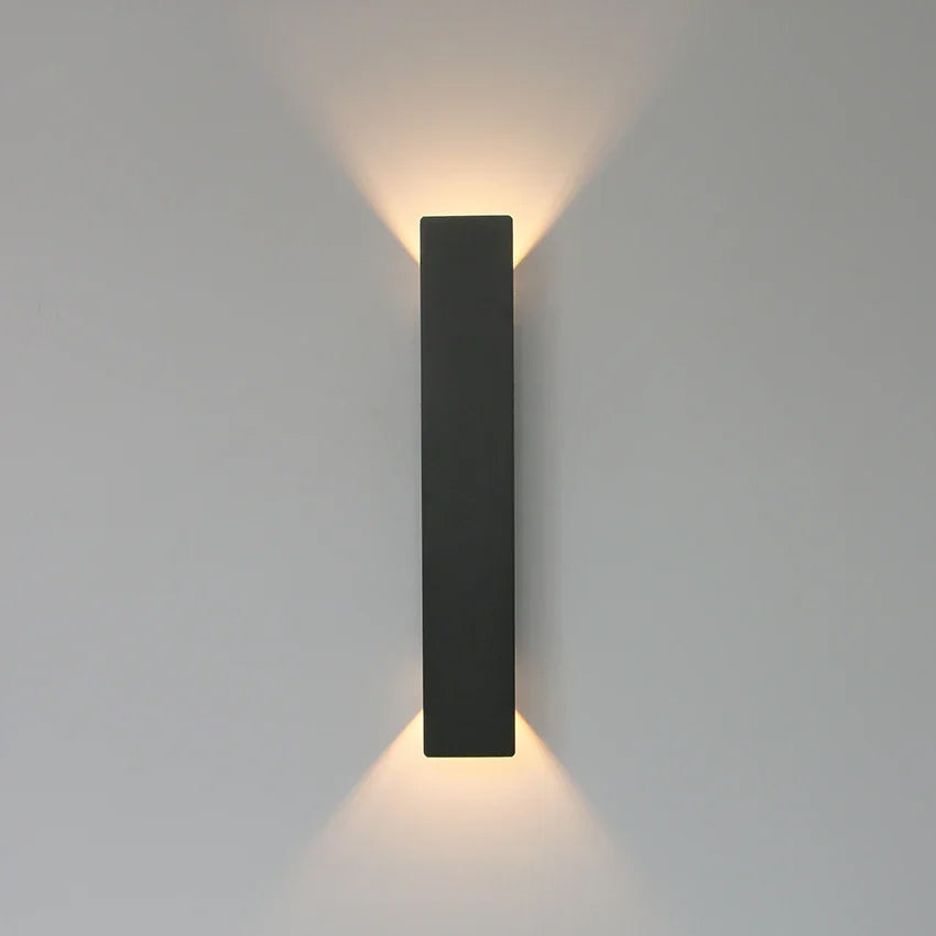 Utomhus Svart LED Vägglampa Aluminium Modern
