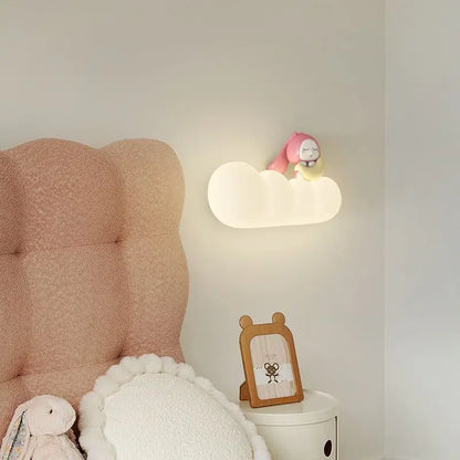 KinderDroom - LED Vägglampa för Barnrum med Tecknade Djurdesign