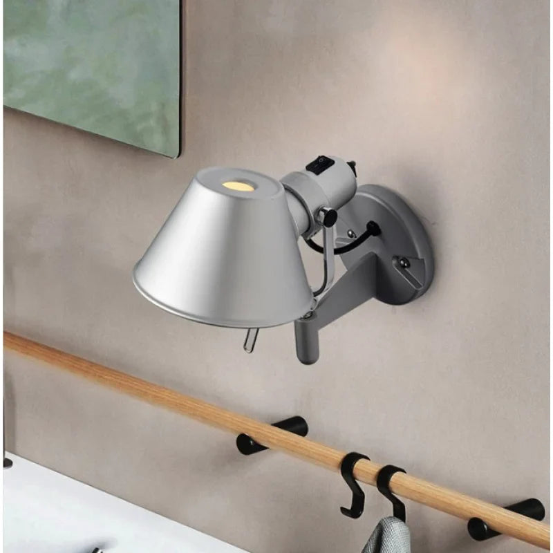 RockFleur - Industrilampa Vägglampa för Sovrum &amp; Vardagsrum Justerbar Lampa för Läsning