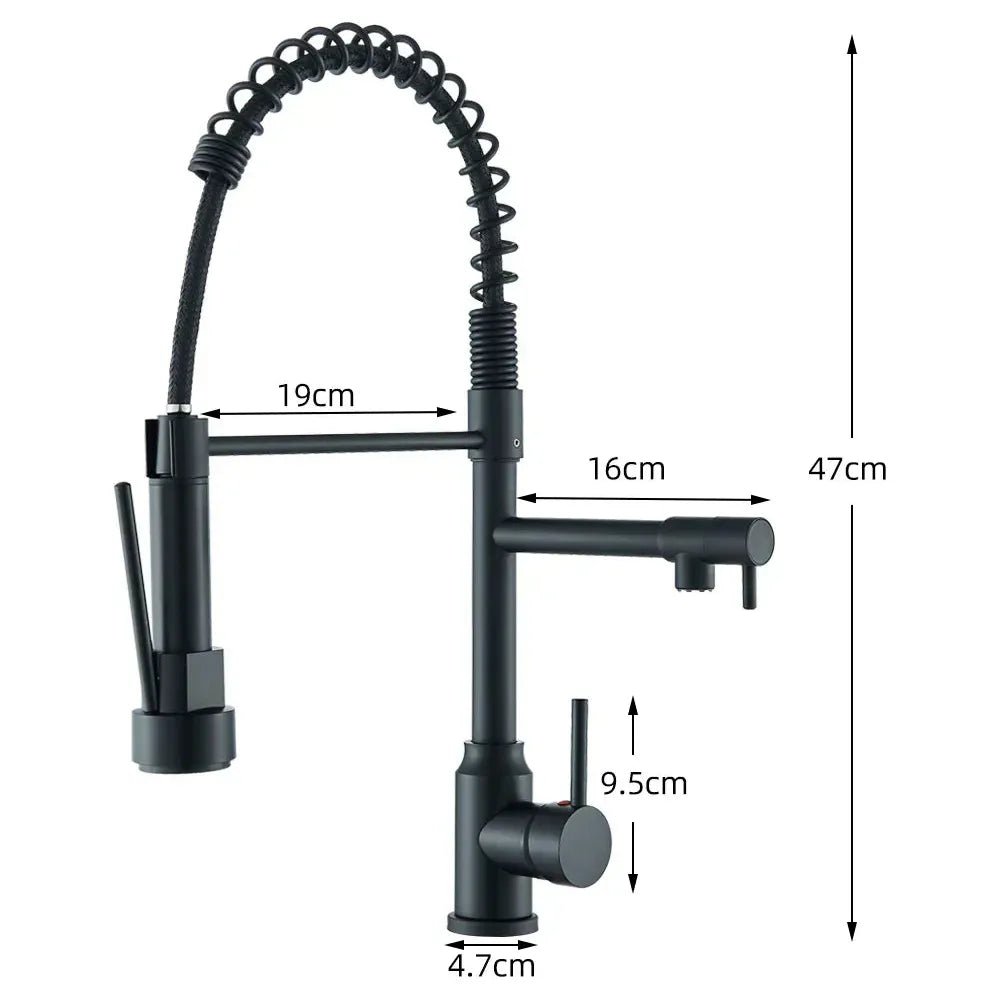 HydroSpout Kran - Flexibel Dubbelutsläpp med två lägen och 360° rotation Kran