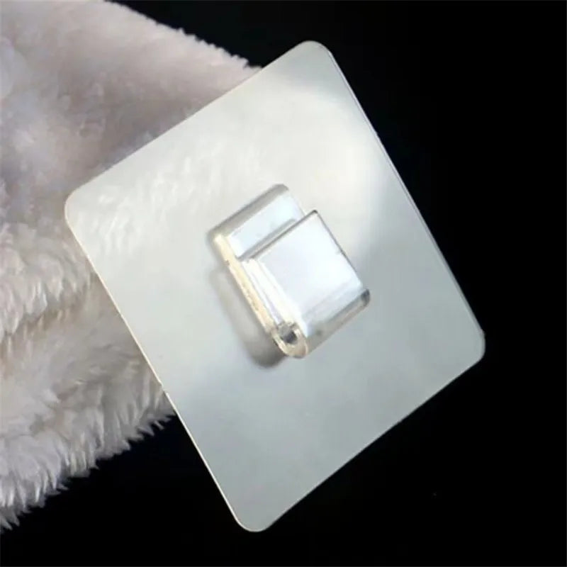 Carvallo Självklistrande Väggkrokar 10-pack | Transparent & Spårlös | Utan Borrning | 6×6cm