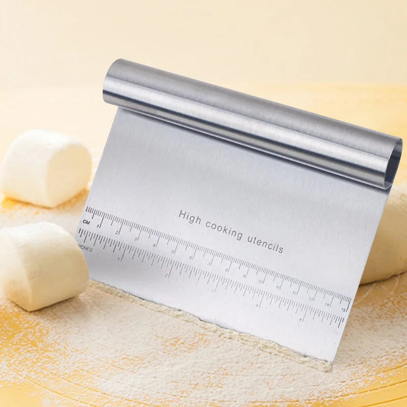 Carvallo Degskärare & Köksspatel | Rostfritt stål med gravyrskala | Multifunktionell för bakning & matlagning