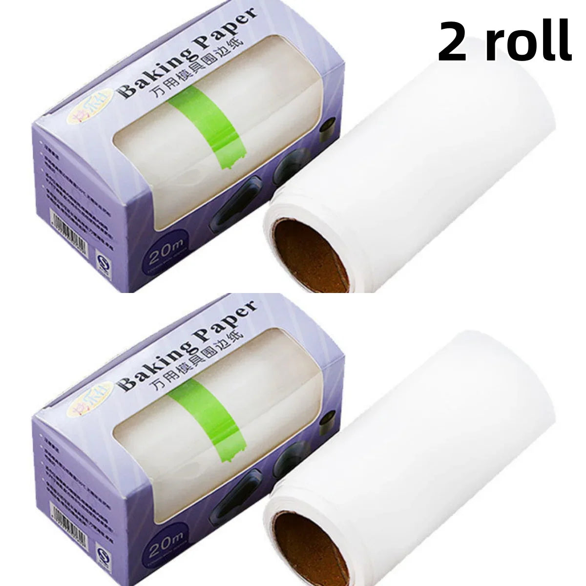 Carvallo Bakplåtspapper på rulle 1/2/3 stycken à 20 m | Non-stick & Värmebeständig | För ugn, mikrovågsugnar & Luftfritös | Livsmedelsäker & Vattentålig