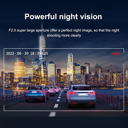 1080P WiFi Dubbelkamera Dash Cam – Främre &amp; Inuti Bilkamera med IR Nattvision &amp; Loopinspelning