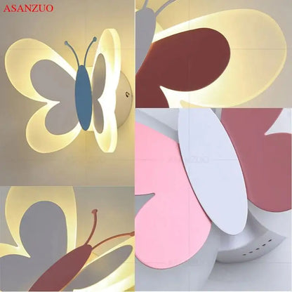 ButterflyGlow - Akryl Fjäril LED Vägglampa för Barnrum och Sovrum Dekor