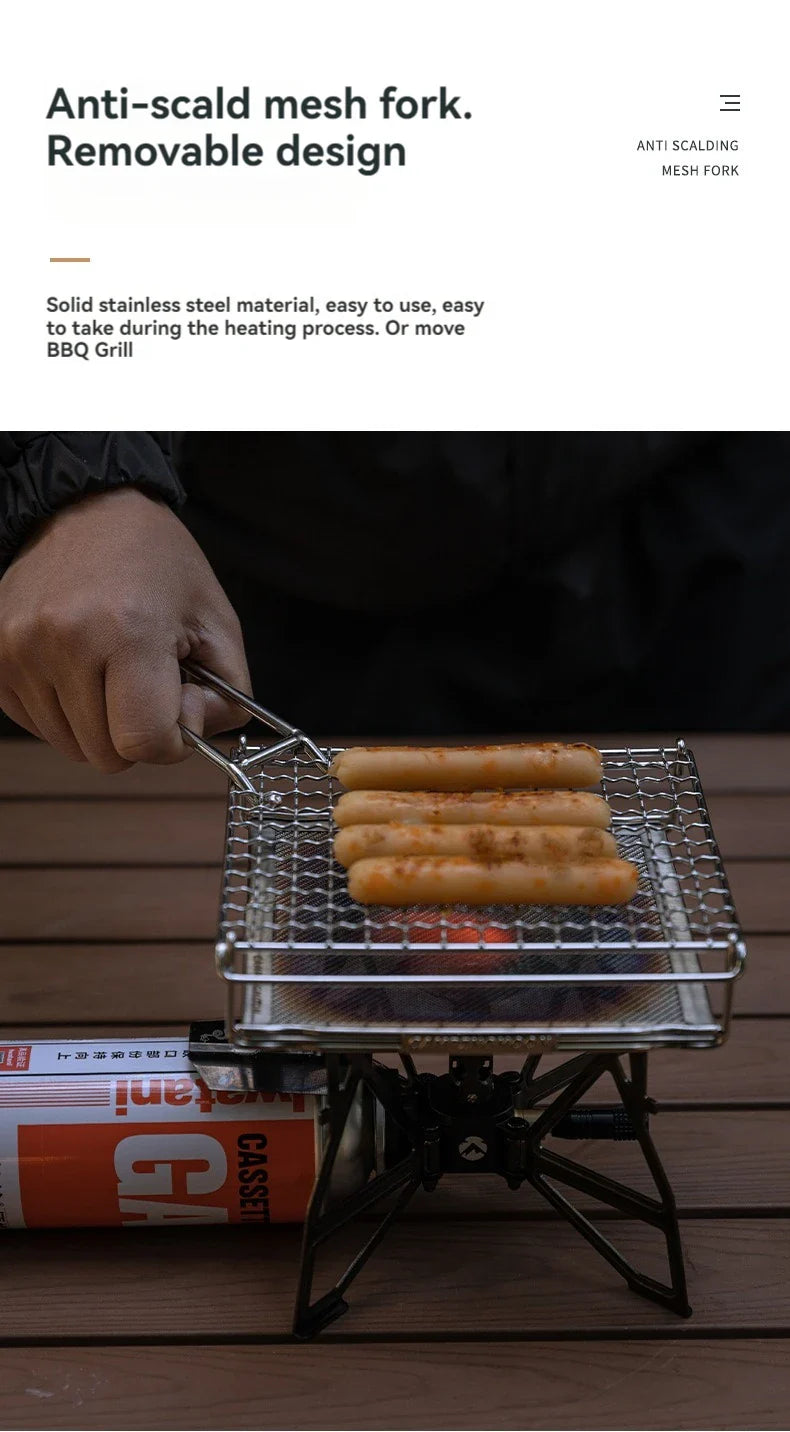 Carvallo Fällbar Rostfri Brödrost | Modell S & M | För Grill & Camping | Kompakt & Robust