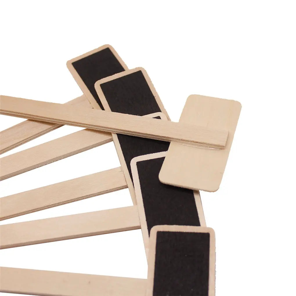 Carvallo växtskyltar av trä | Återanvändbara & kan märkas | 20-pack med skrivytor