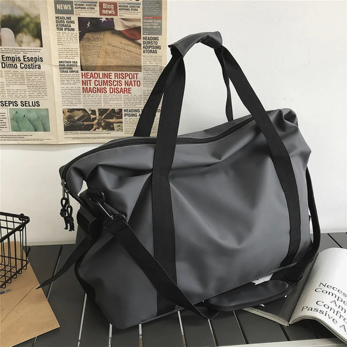 Carvallo Resväska Stor | Lätt Sport- & Fitnessväska | Axeväska & Crossbody | Mycket Förvaringsutrymme