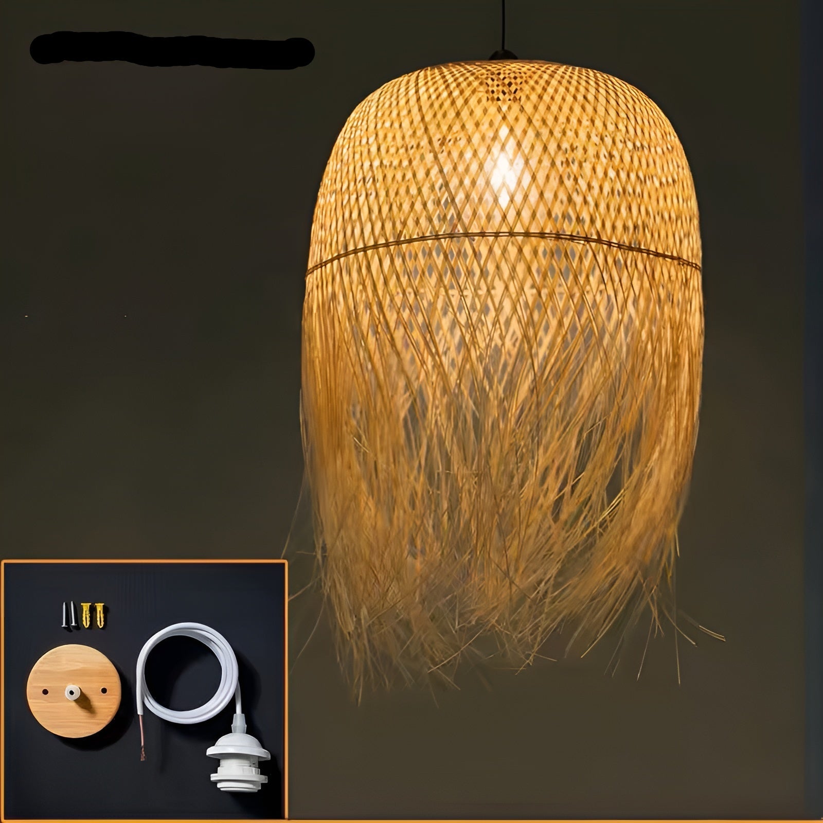 Handvävd bambus hänglampa – Belysning för tehus, restaurang och hotell