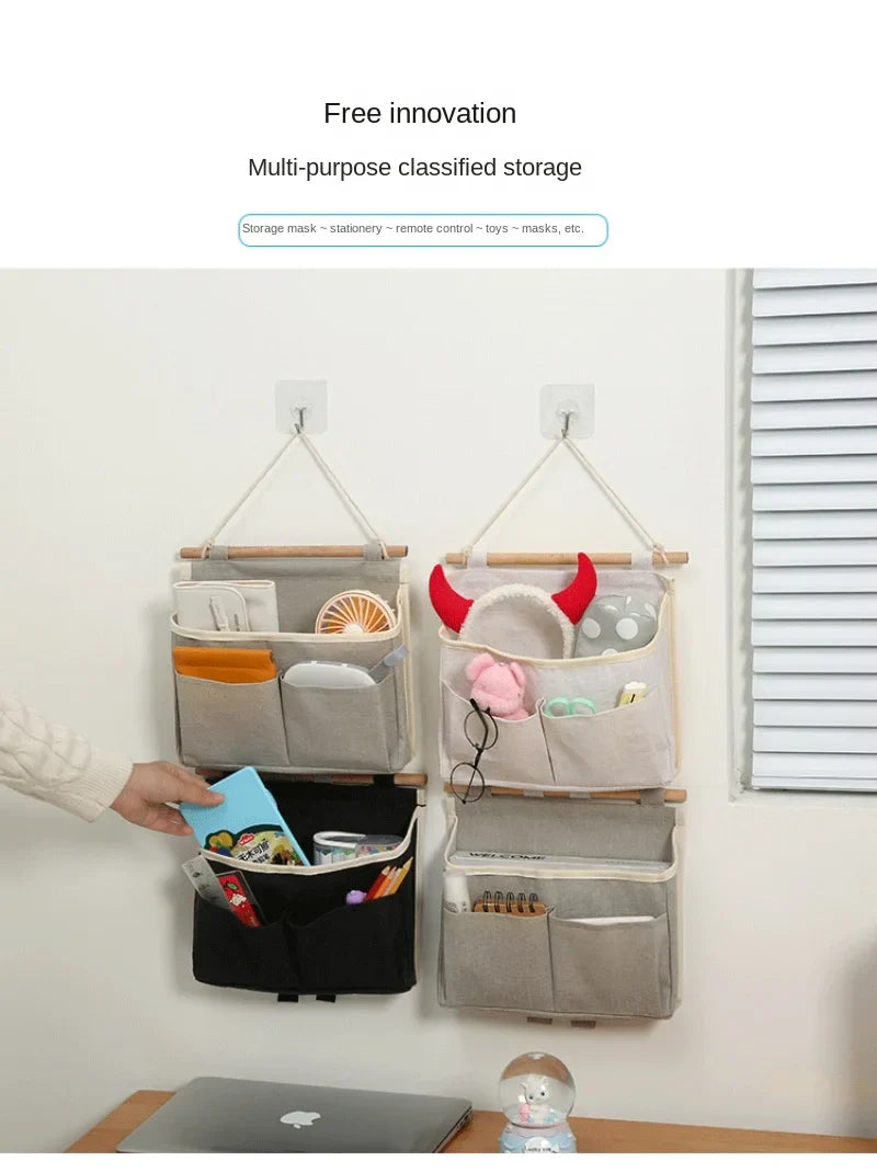 Carvallo Vägghängande väska | Vattenavvisande hängorganisatör | Bomull-linne | För underkläder & småsaker