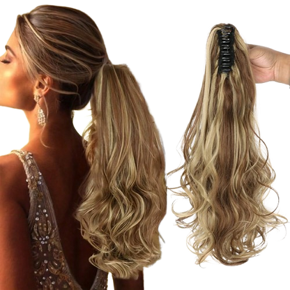 Luxora Lång Ponnytail Clip On Hårklämma Förlängning 22 Tum